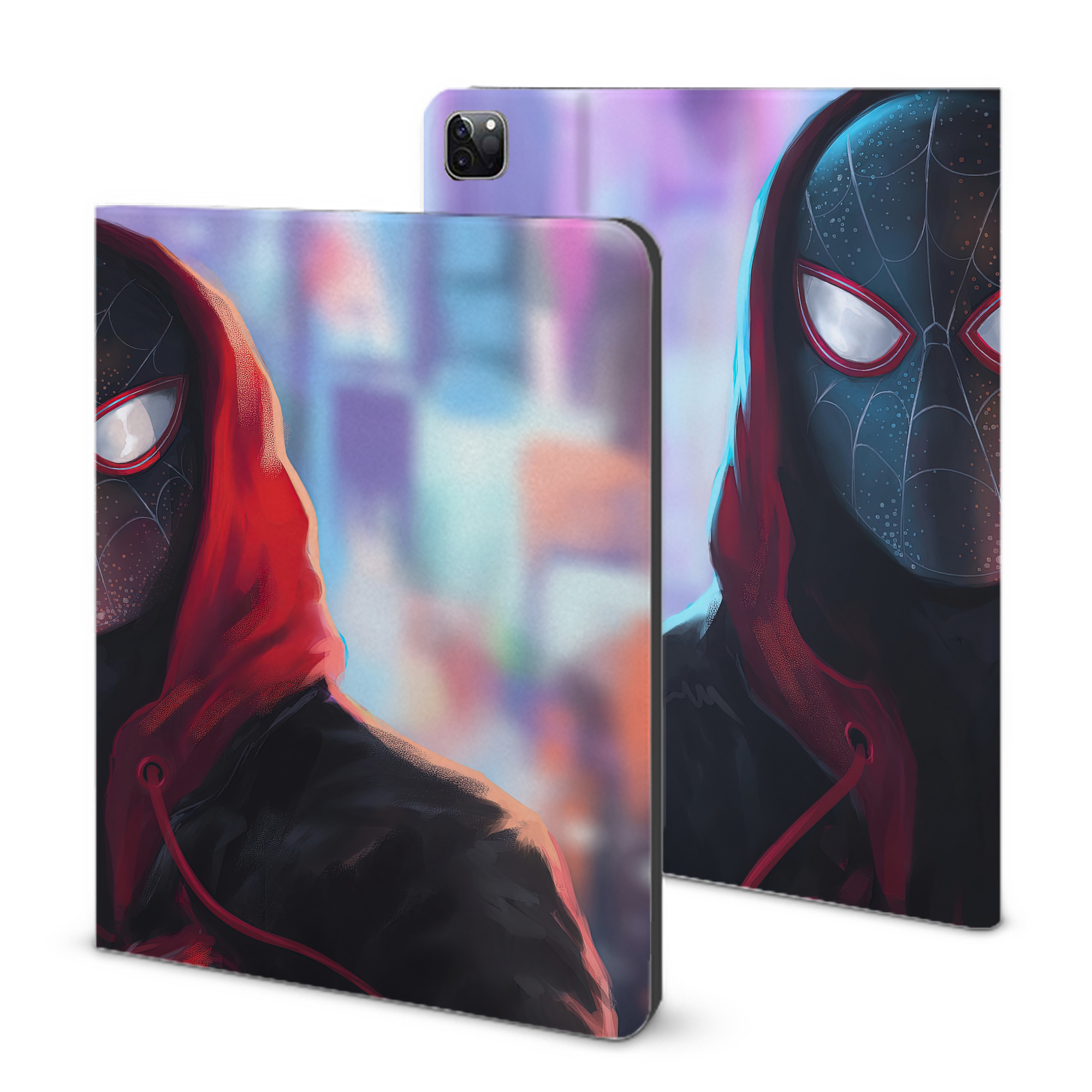 （画像用） Spider Man スパイダーマン IPad ケース ブック型 PUレザー TPU 耐衝撃 軽量 薄型 ペン収納なし 全面保護 IPad 各モデル対応